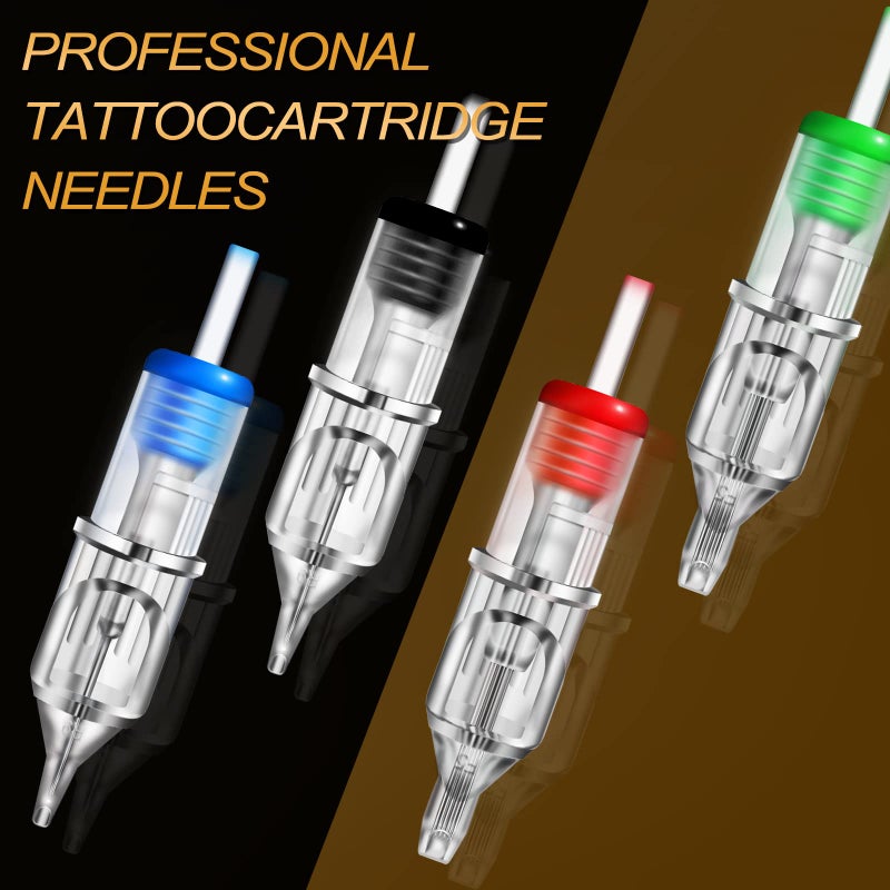 Yuelong Tattoo Needles Cartridges - Yuelong 40pcs Tattoo Cartridges Needles Mixed Round Liner Shader Magnum 3RL 5RL 7RL 9RL 7RS 9RS 7RM 9RM Assorted Needles with Membrane for Tattoo Artist - Image 2