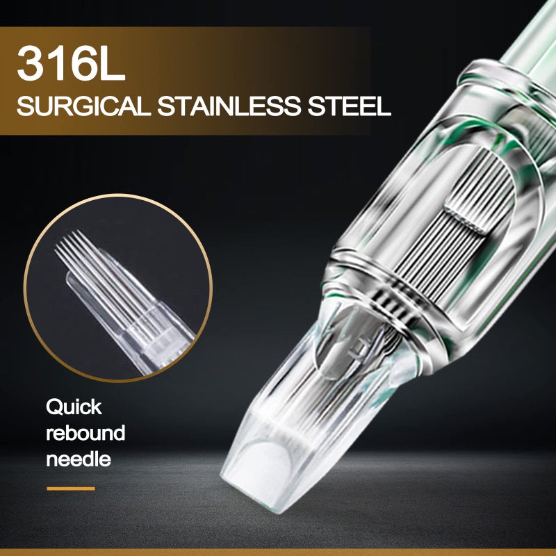 Yuelong Tattoo Needles Cartridges - Yuelong 40pcs Tattoo Cartridges Needles Mixed Round Liner Shader Magnum 3RL 5RL 7RL 9RL 7RS 9RS 7RM 9RM Assorted Needles with Membrane for Tattoo Artist - Image 3