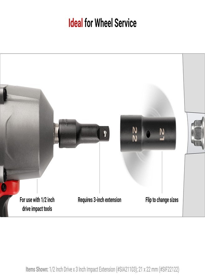 تيكتون مقبس TEKTON قلاب مقاوم للصدمات بجدار رفيع مقاس 19 × 21 مم، بقطر نصف بوصة | SIF21921 - Image 2