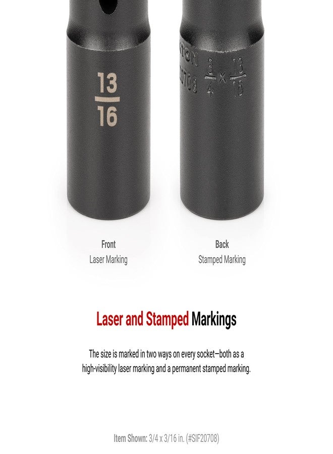 تيكتون مقبس TEKTON قلاب مقاوم للصدمات بجدار رفيع مقاس 19 × 21 مم، بقطر نصف بوصة | SIF21921 - Image 4