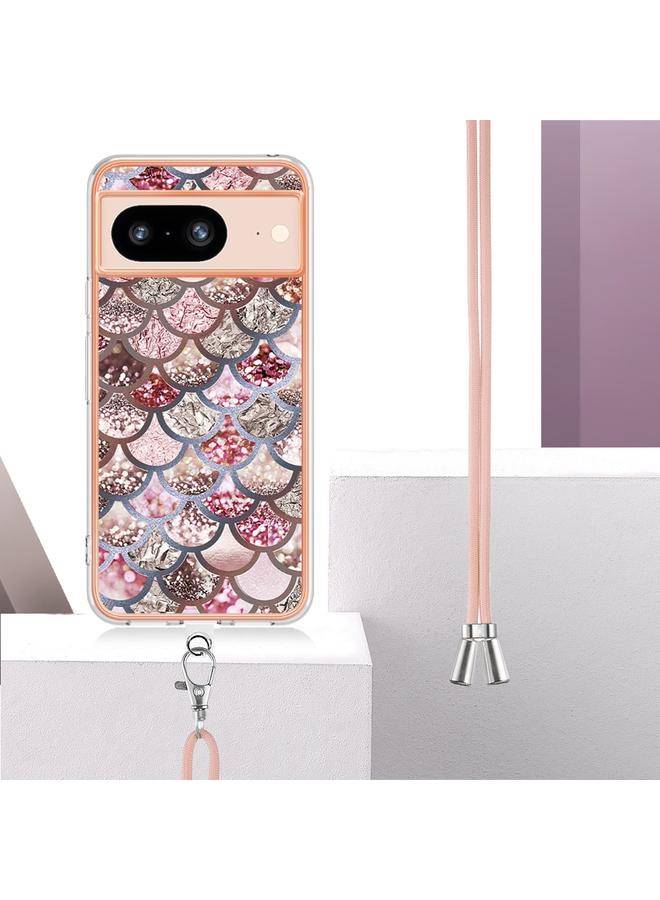 Green Tiger Case For Google Pixel 8 Electroplating IMD TPU Phone Case with Lanyard - Image 2