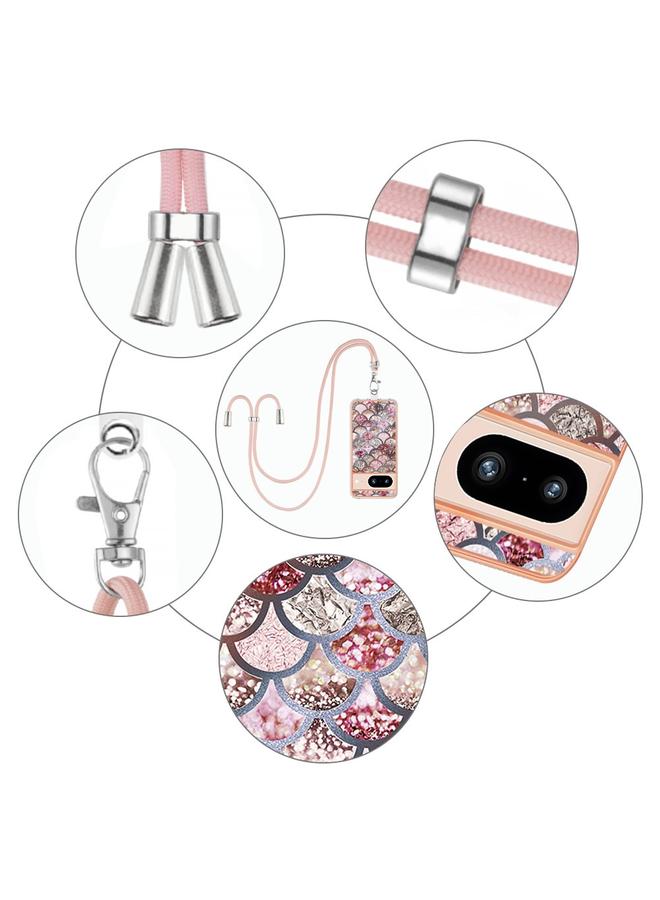 Green Tiger Case For Google Pixel 8 Electroplating IMD TPU Phone Case with Lanyard - Image 4