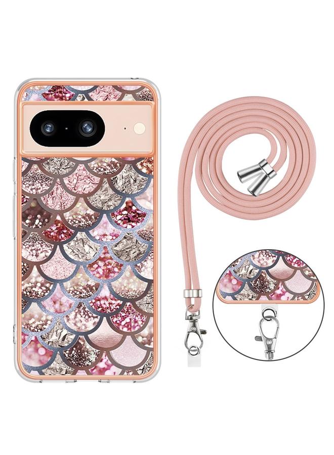 Green Tiger Case For Google Pixel 8 Electroplating IMD TPU Phone Case with Lanyard - Image 3