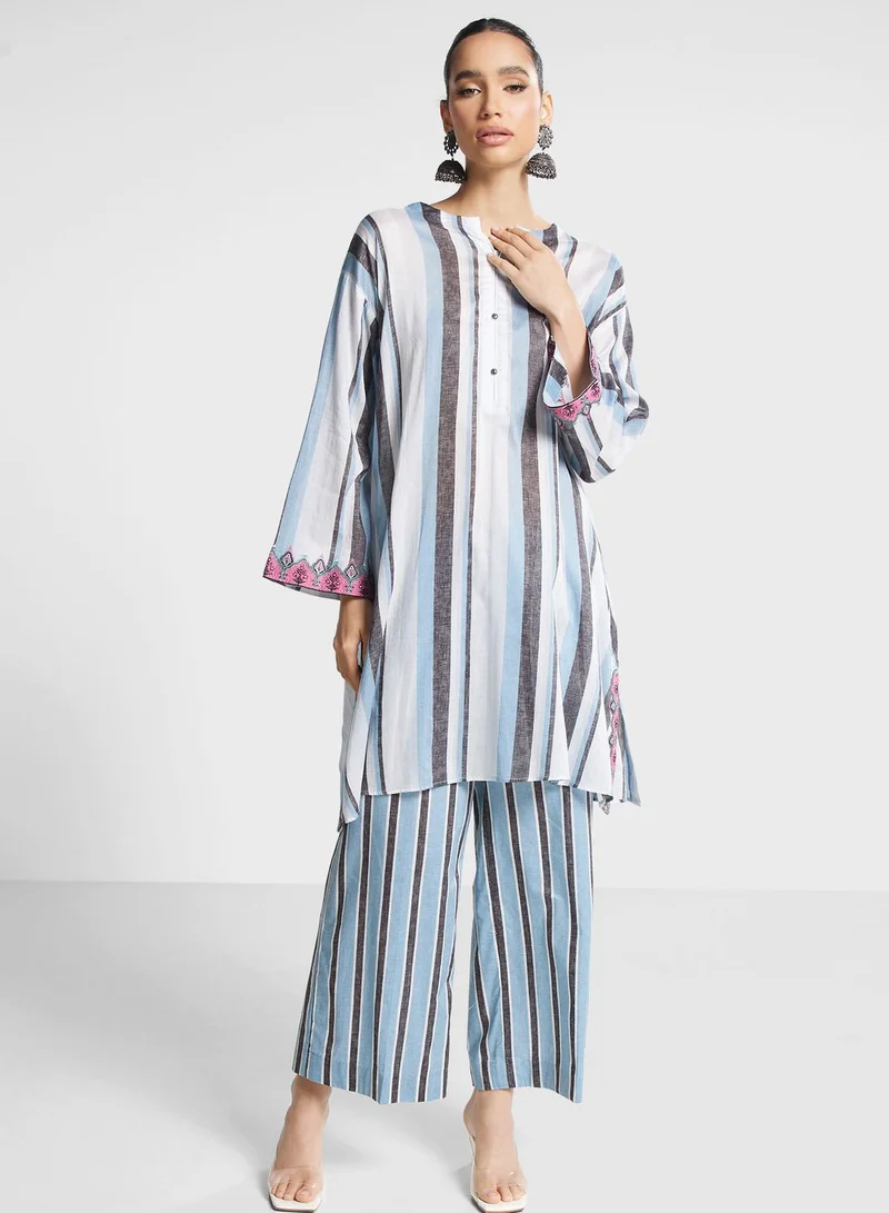 Nishat Linen Button Detail Kurti & Pant Set