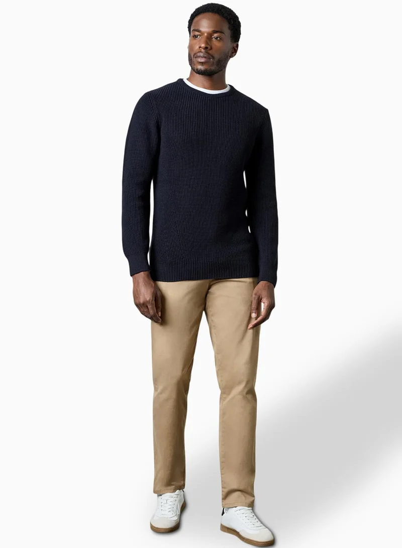 French Connection Cardigan Stitch Crew Jumper