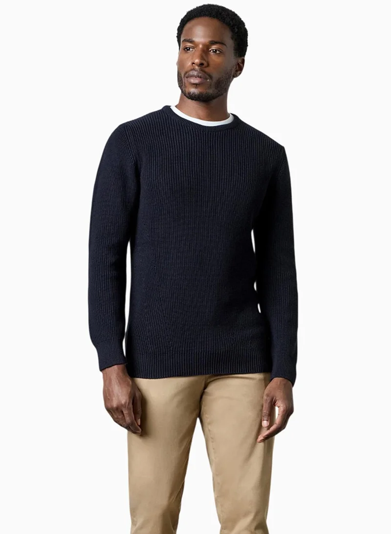 French Connection Cardigan Stitch Crew Jumper