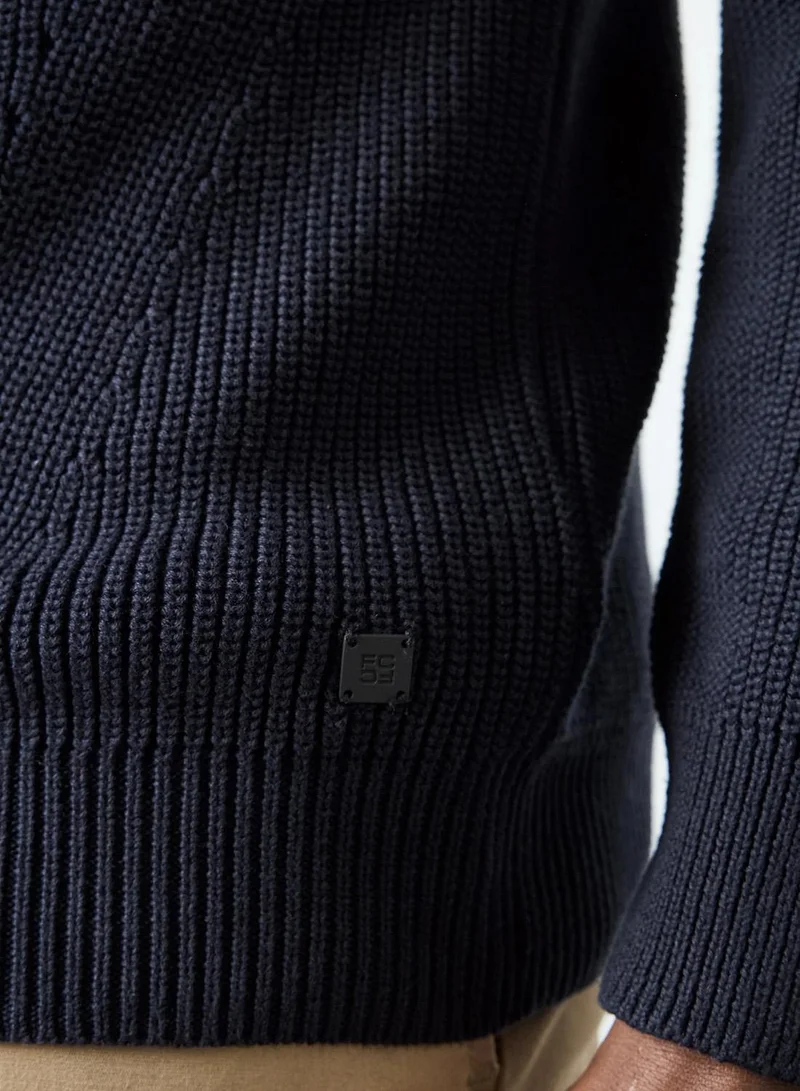 French Connection Cardigan Stitch Crew Jumper