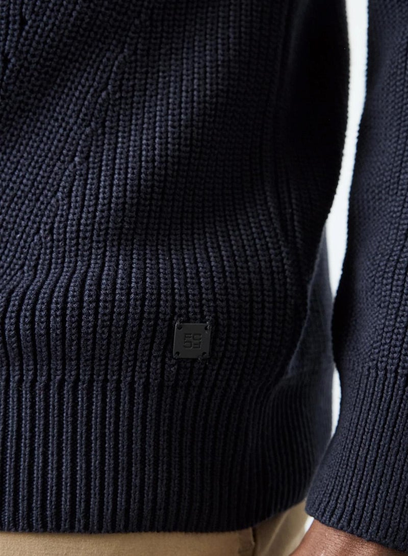 French Connection Cardigan Stitch Crew Jumper - Image 5