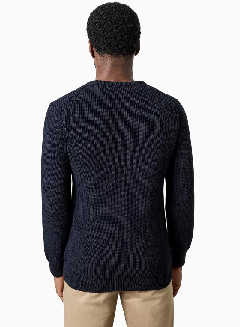 French Connection Cardigan Stitch Crew Jumper
