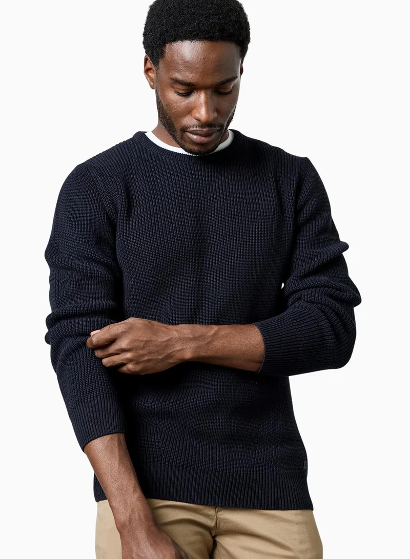 Cardigan Stitch Crew Jumper