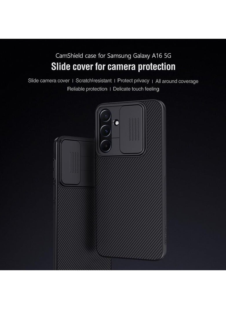 Nillkin - Samsung Galaxy A16 Case Camsheild Pro Case With Slide Camera Lens Protection PC Back & TPU Frame Bumper Protection Anti Fingerprint Soft Delicate Touch Compatible for Samsung Galaxy A16 5G Black - Image 1