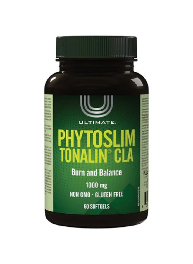 Ultimate Phytoslim Tonalin 1000mg CLA 60 Softgels - Image 1