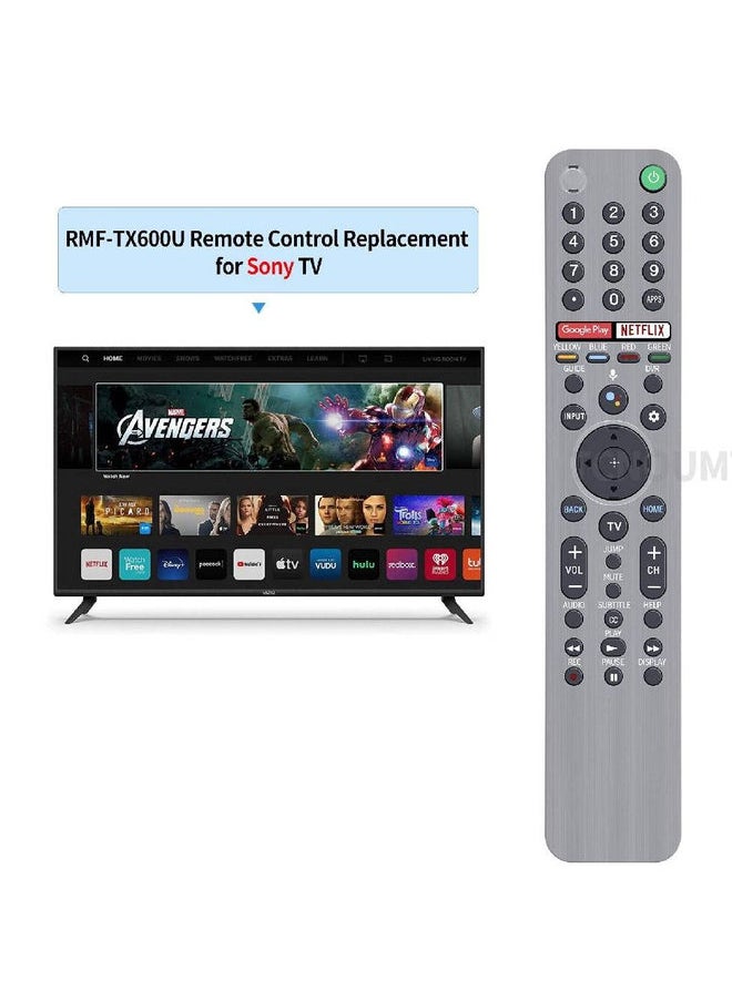 Voice Remote Control  RMF-TX600E/RMFTX600E for Sony 4K 8K HD LED Smart TV RMF-TX600U RMF-TX600B RMF-TX600P RMF-TX600T RMF-TX621E RMF-TX611E RMF-TX520E RMF-TX500E