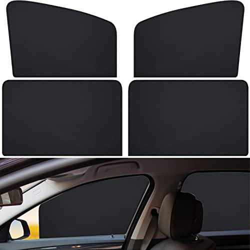 Tallew 4 Pieces Privacy Car Window Sun Shades Magnetic Blackout Car Window Covers Car Curtains Car Window Sun Shades Covers Automotive Window Sunshades for Sleeping Family Baby Kids - Image 1