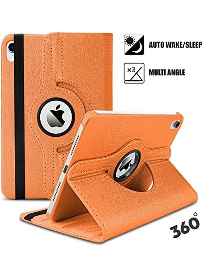 erorex Case For New iPad Air 4Th Generation 2020 10.9 Inch iPad Air 4 Case 360° Rotating Leather Folio Case Slim Stand Protective Cover With Auto Wake Sleep (Orange) - Image 3