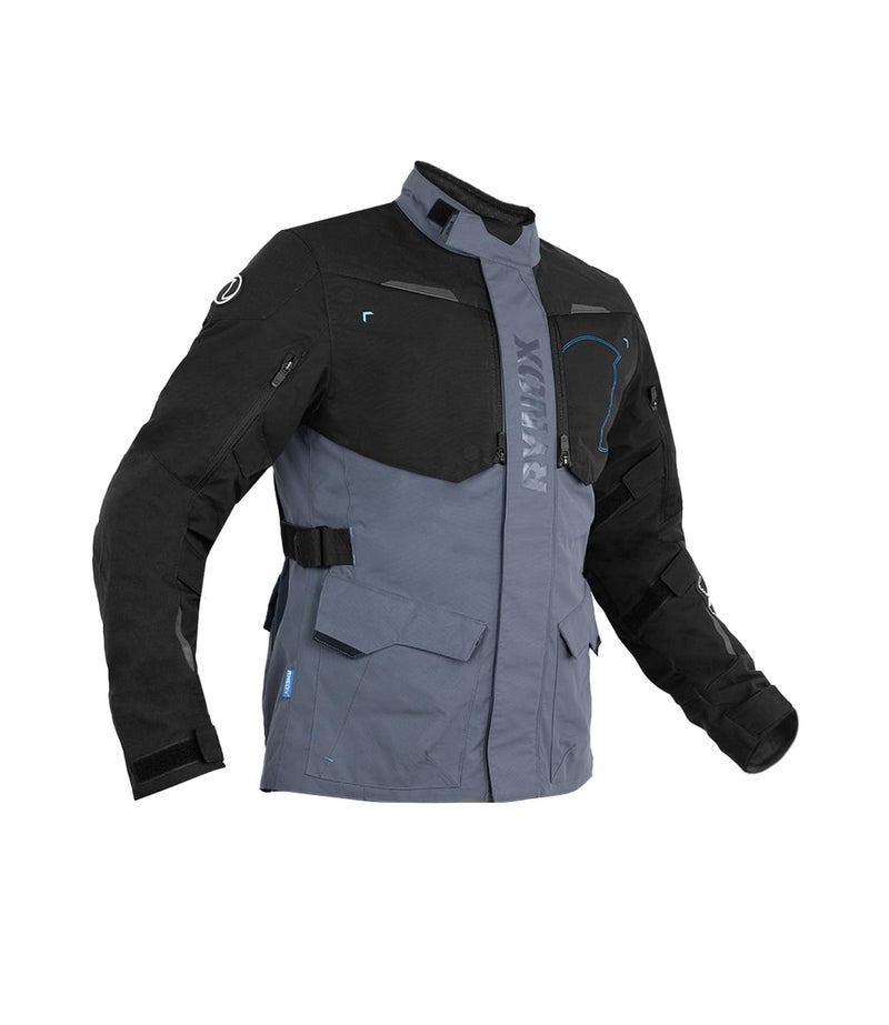 Rynox Advento Pro Jacket - Motorcycle Touring Jacket | Impact Protection | Abrasion Resistance - Black Blue, Large - Image 1