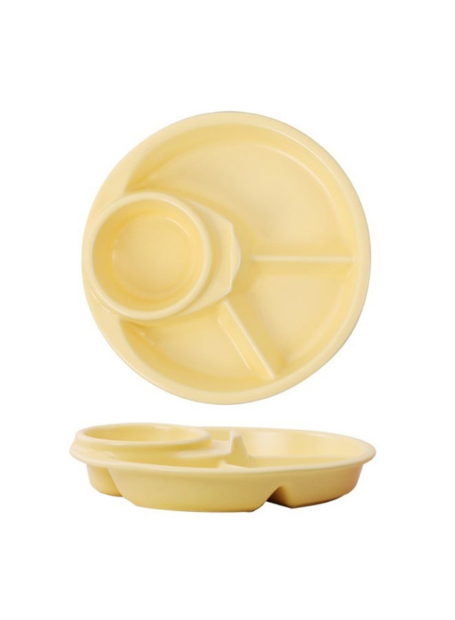 صحن مقصور قابل لإعادة الاستخدام صحن التحكم في الحصة صحن حامل مدمج صحن قابل لإعادة الاستخدام صينية طعام للأطفال 4 مقصورات - Image 1