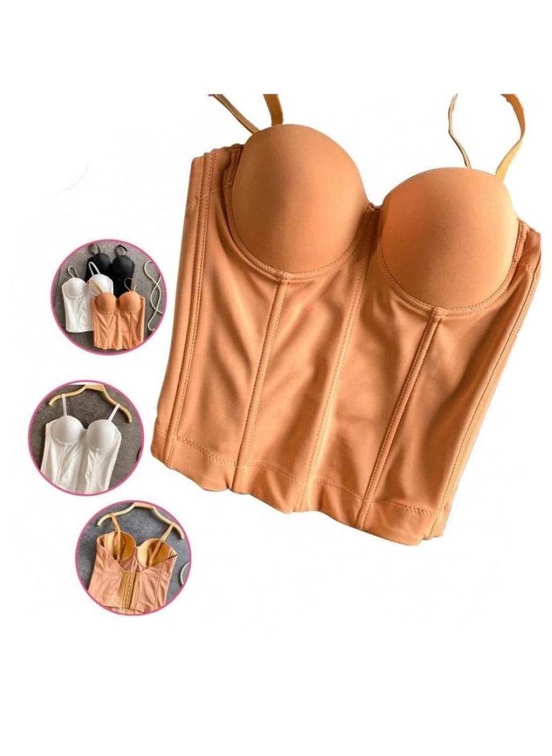 Generic - Push Up Bra and Waist Coordinating Corset Bustier and Abdominal Arrangement, Perfect for Open Dresses and Strappy - Image 1