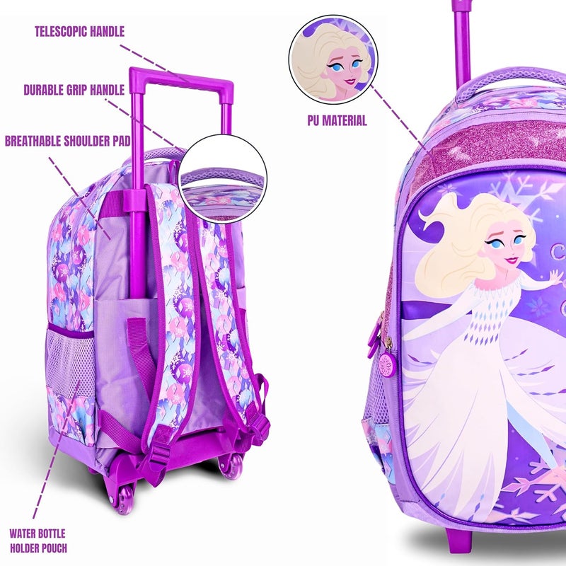 ترو كير حقيبة ظهر ديزني فروزن للأطفال مقاس 18 بوصة - حقيبة ظهر مريحة وخفيفة الوزن ومتينة للطلاب من سن 6 سنوات فما فوق - مثالية للسفر والمدرسة، للبنات - Image 5