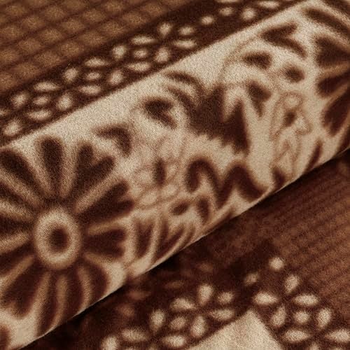 CHANDRAVATI Double Bed ||90x100||Fleece|| Quilt Cover/Duvet Cover/Rajai Cover/Blanket Cover for Winters (GC-Brown) - Image 5