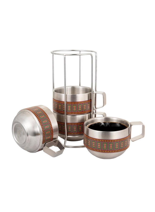 AL SANIDI Stainless steel Liquid cup, Coffee cup for trips and travel, Silver,  - Image 1