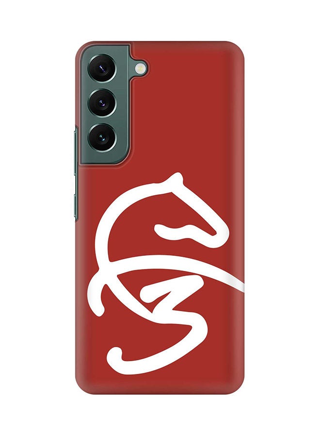 ستايلايزد جراب لهاتف جالاكسي S22 رفيع سناب كلاسيك سيريز شيلد بطباعة نهائية غير لامعة -  نمط فاز 3 أحمر - Image 1