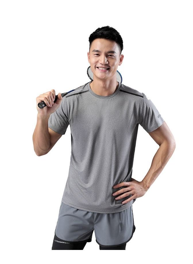 UTDOORWEAR - New Sports Short Sleeve Men's Summer Ice Sense Cooling Quick Dry Fitness Running Leisure Quick Dry T-Shirt - Image 1