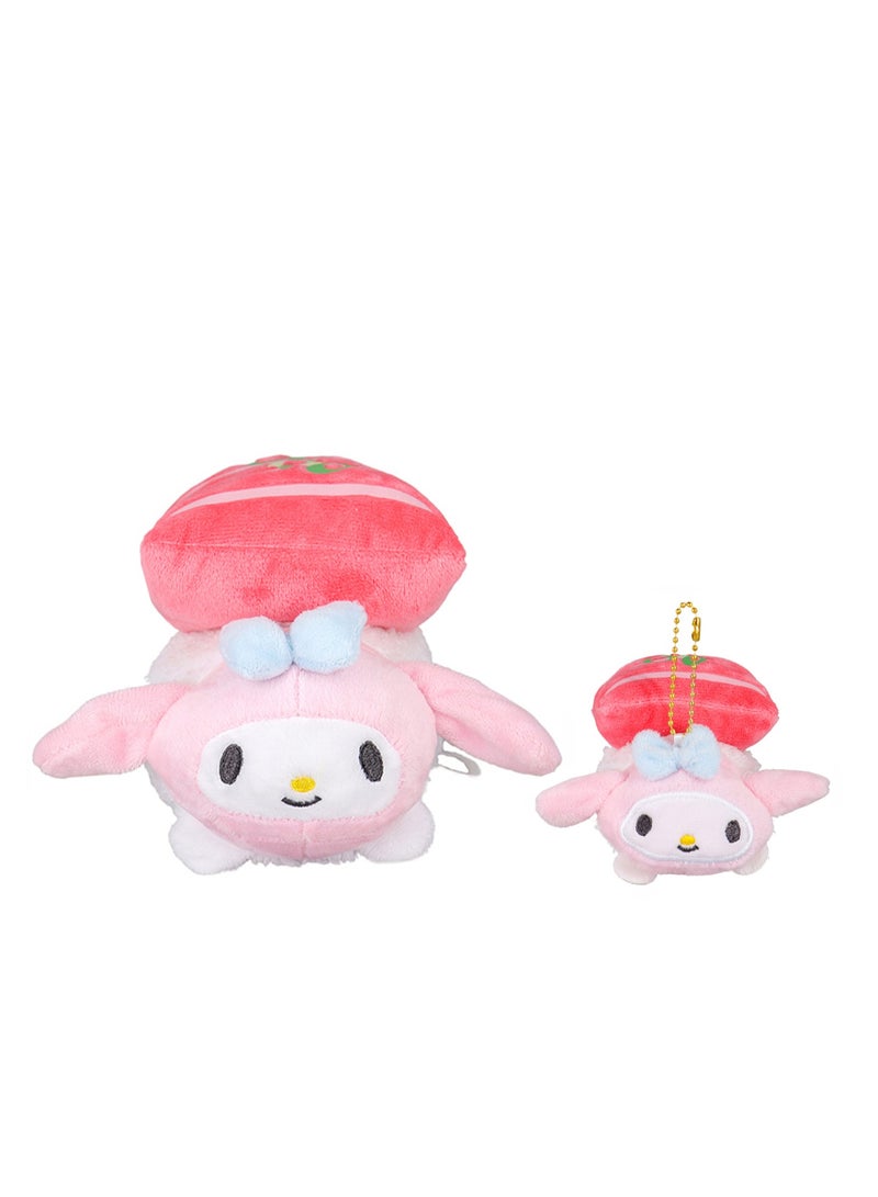 My Melody 2-pack (doll and charm) Sushi dress up series plush toy doll small doll  - Image 1