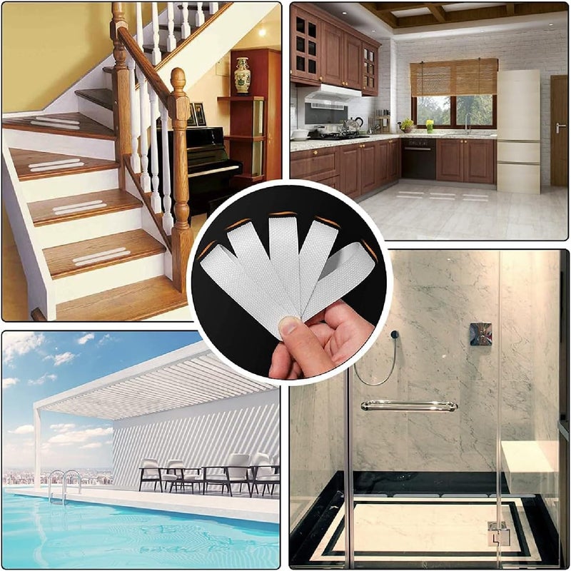 Krivety Anti-Slip Bathtub Stickers for Safety Bathroom Tubs,Non Skip Strips for Shower Floor,Strip Sticker with Advanced Scraper,Suitable for Bathtubs,Shower Rooms (Pack of 30) - Image 2