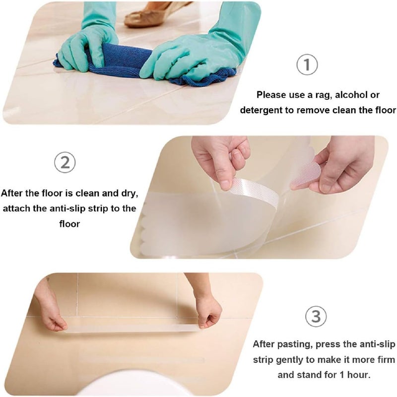 Krivety Anti-Slip Bathtub Stickers for Safety Bathroom Tubs,Non Skip Strips for Shower Floor,Strip Sticker with Advanced Scraper,Suitable for Bathtubs,Shower Rooms (Pack of 30) - Image 4