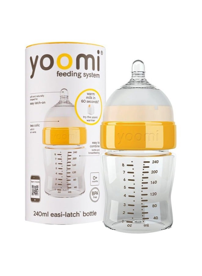 Yoomi Anti-Colic Baby Feeding Bottles – 240ml, BPA Free, Soft Teat, 6 Anti-Colic Vents, Wide Neck for Easy Filling & Cleaning, Spill-Free Cap, Ideal for Bottle & Breastfeeding Transition - Image 1