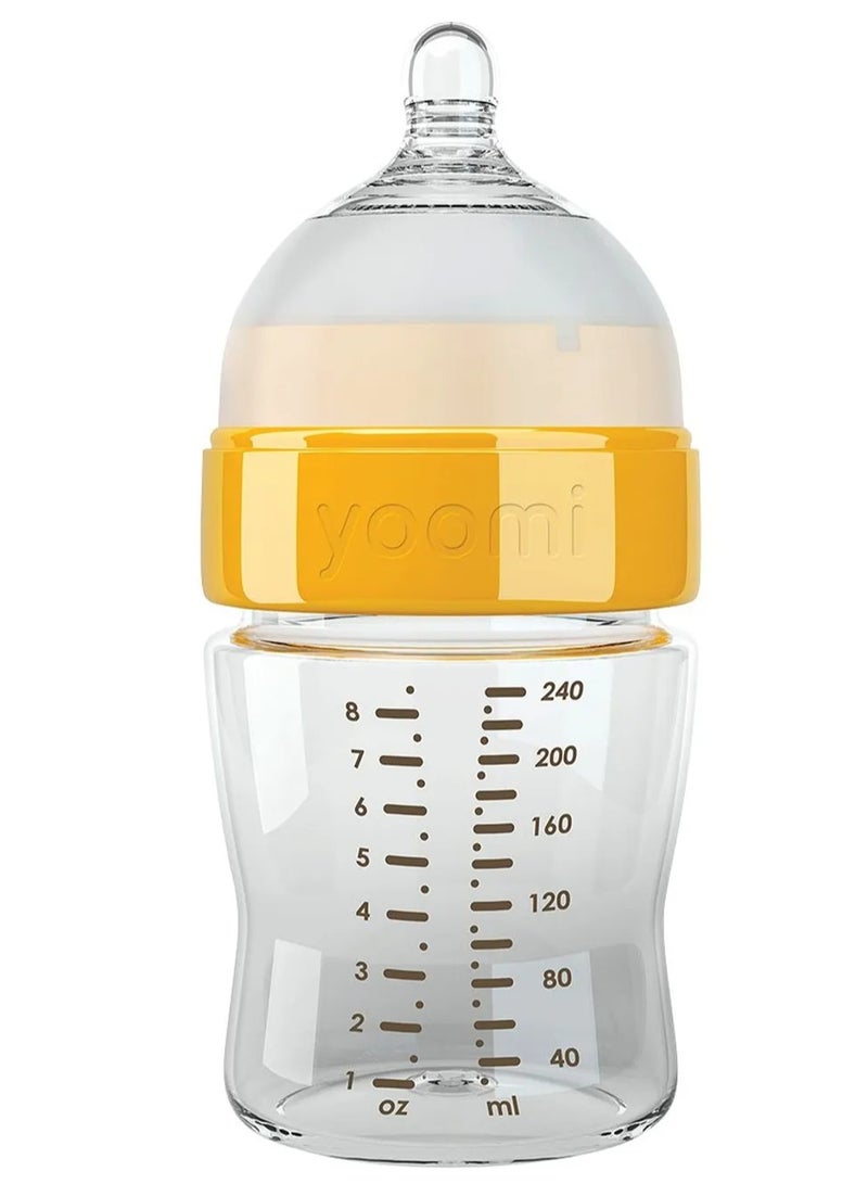 Yoomi Anti-Colic Baby Feeding Bottles – 240ml, BPA Free, Soft Teat, 6 Anti-Colic Vents, Wide Neck for Easy Filling & Cleaning, Spill-Free Cap, Ideal for Bottle & Breastfeeding Transition - Image 4