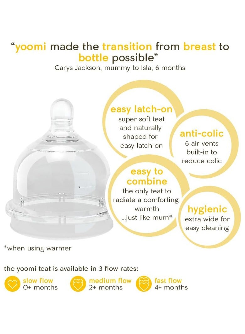 Yoomi Anti-Colic Baby Feeding Bottles – 240ml, BPA Free, Soft Teat, 6 Anti-Colic Vents, Wide Neck for Easy Filling & Cleaning, Spill-Free Cap, Ideal for Bottle & Breastfeeding Transition - Image 2