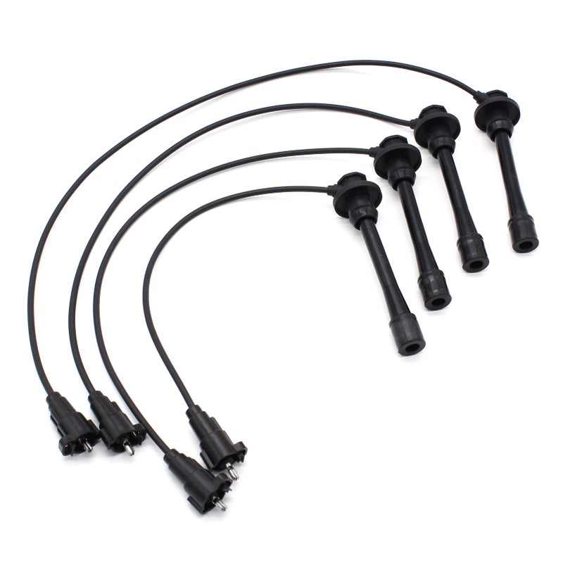 Set of 4 Wires Spark Plug Wire Set Replacement for Toyota Tacoma 4Runner T100 L4 2.4L 2.7L - Image 1