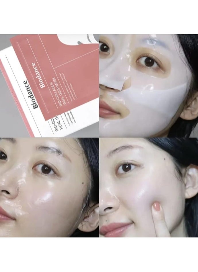 BIODANCE BIODANCE Bio-Collagen Real Deep Mask 34g (4-Piece) – Hydrating Overnight Mask for Intense Moisture & Skin Repair – Deep Nourishing Face Mask with Collagen  - Image 3