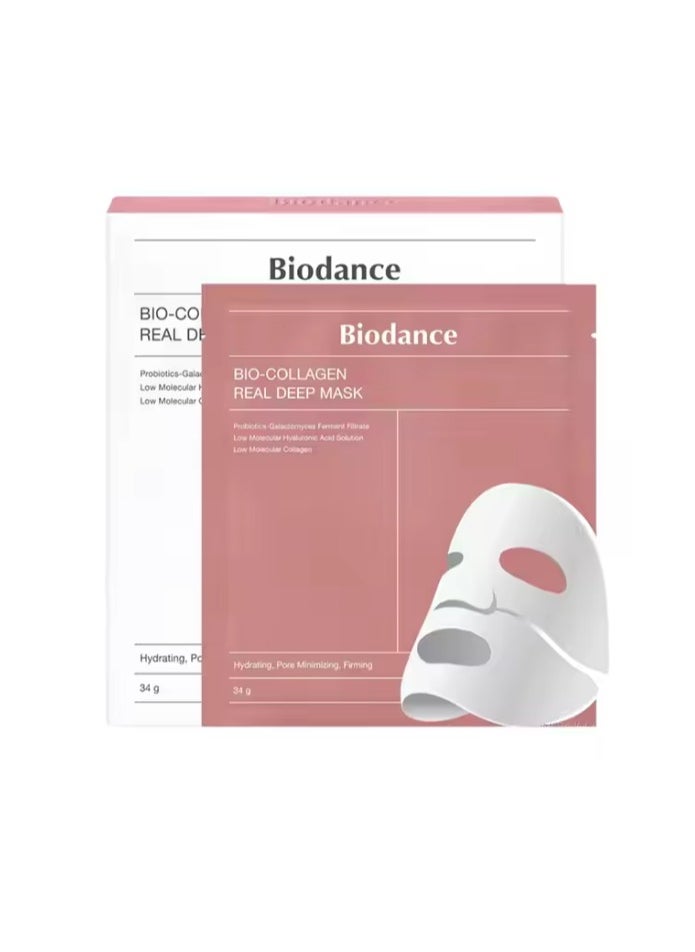 BIODANCE BIODANCE Bio-Collagen Real Deep Mask 34g (4-Piece) – Hydrating Overnight Mask for Intense Moisture & Skin Repair – Deep Nourishing Face Mask with Collagen  - Image 1