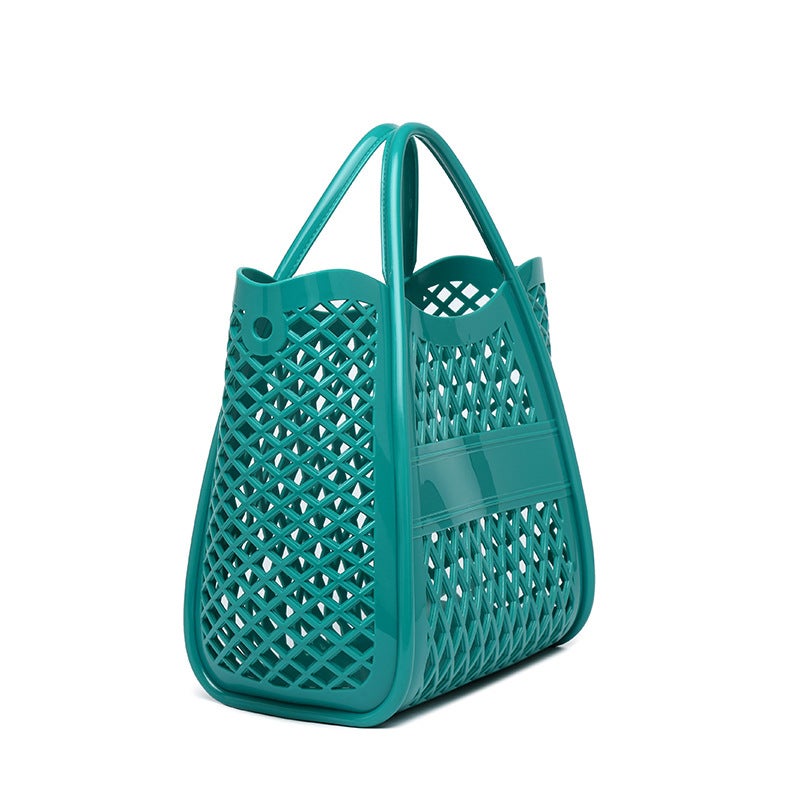 PVC Hollow Out Shopping Basket Bag, Large Capacity - Image 2