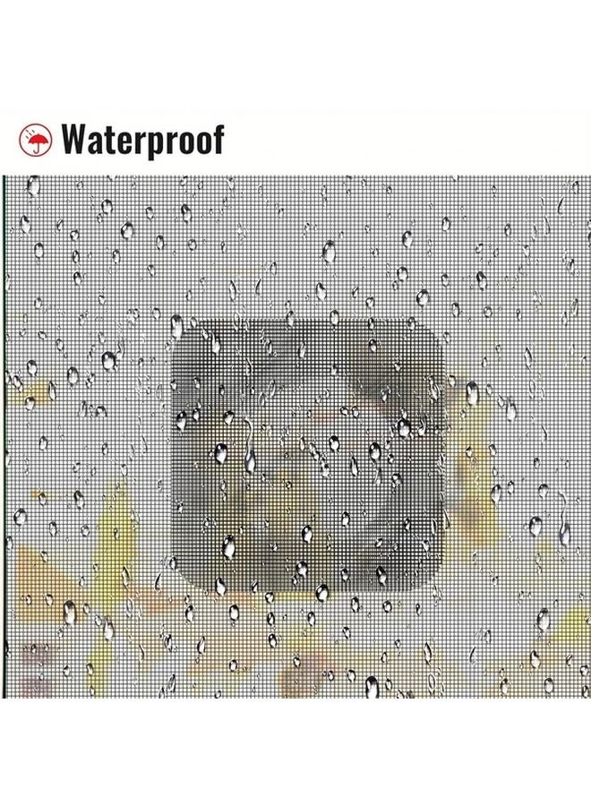 10 Pieces Gray Window Screen Repair Patch Strong Adhesive Mesh Tape Kit - Image 4