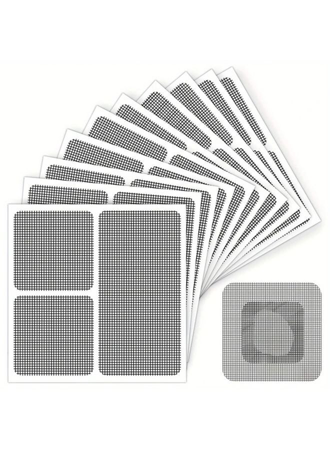 10 Pieces Gray Window Screen Repair Patch Strong Adhesive Mesh Tape Kit - Image 2