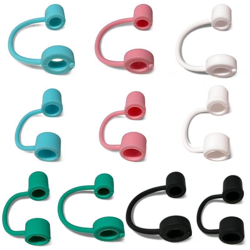 Straw Covers Cap  10Pcs Colorful Silicone Straw Tips Suitable for Stanley Straw Cover  Reusable Cover for Drinking Straw  Toppers Drinking Straw Caps Plugs 10 Mix Color caps