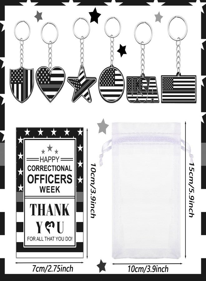 Kenning 48 Sets Correctional Officers Week Acrylic Keychain Gifts Bulk Thank You Prison Police Correctional Officers Appreciation Gifts Party Favors - Image 3