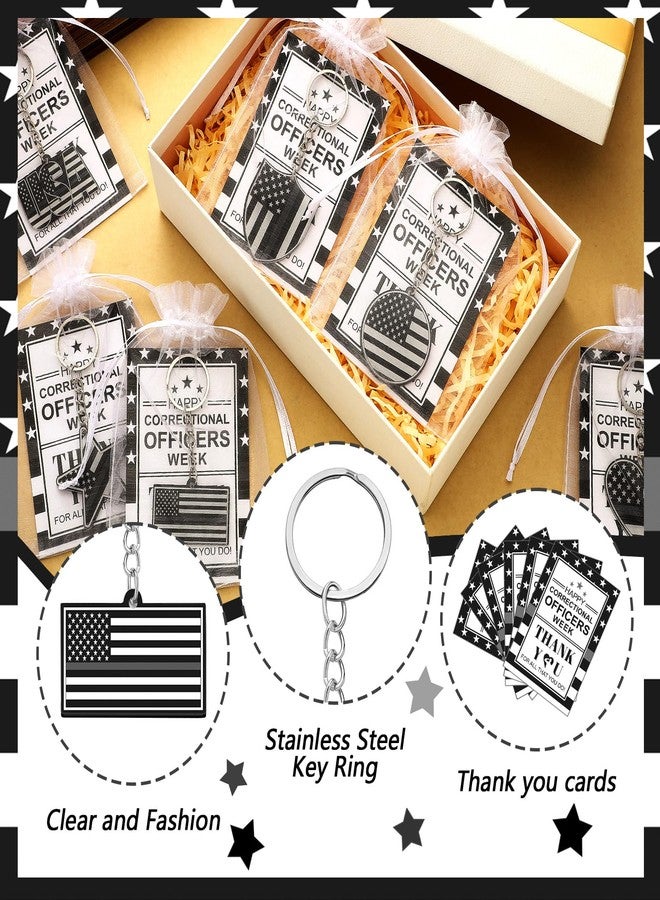 Kenning 48 Sets Correctional Officers Week Acrylic Keychain Gifts Bulk Thank You Prison Police Correctional Officers Appreciation Gifts Party Favors - Image 4