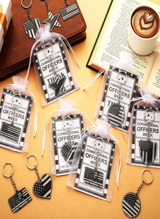 Kenning 48 Sets Correctional Officers Week Acrylic Keychain Gifts Bulk Thank You Prison Police Correctional Officers Appreciation Gifts Party Favors - Image 2