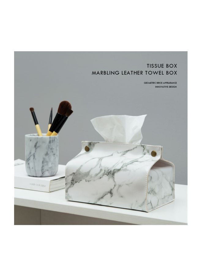 Y&D Tissue Case Pu Leather Tissue Box Facial Tissue Case Napkin Dispenser For Home Office Car Automotive Decoration  - Image 2