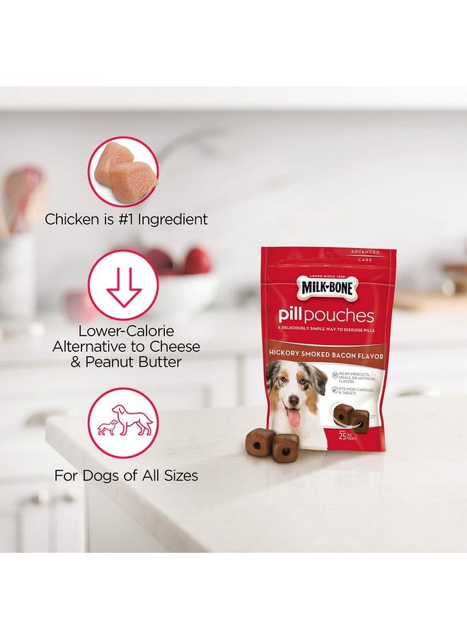 MILK-BONE - Milk-Bone Pill Pouches Dog Treats, Hickory Smoked Bacon Flavor, 6 Ounce (Pack of 5) - Image 1