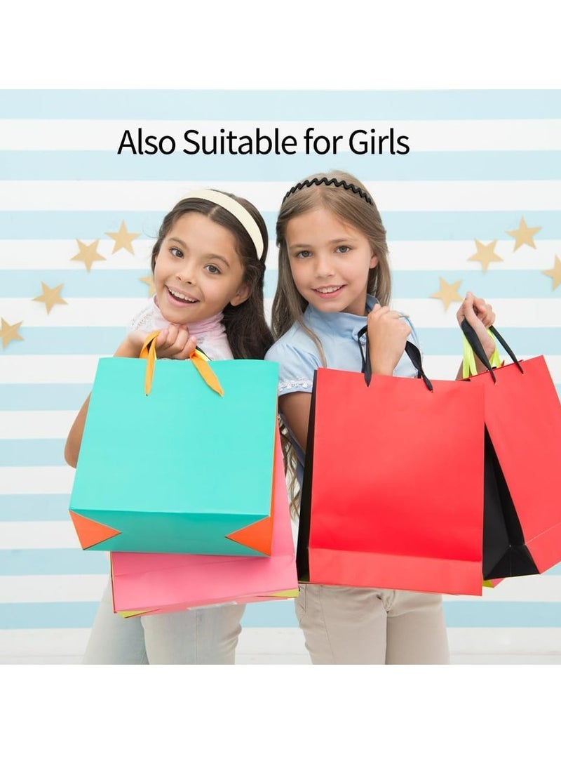 أوزيغالور حزمة من 9 أحزمة لاصقة للشعر مصنوعة من البلاستيك للنساء، الفتيات، الرجال، المراهقين، بألوان الأسود والأبيض - Image 5