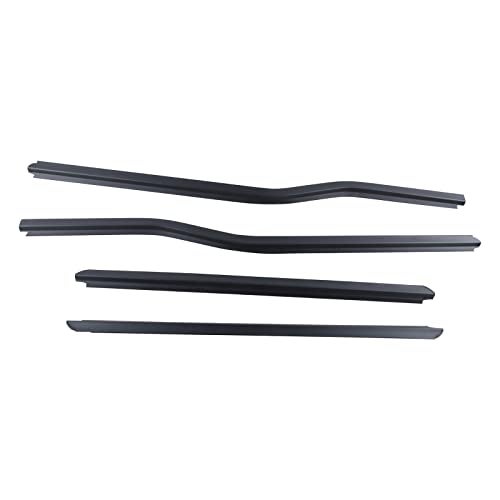 MISIOEK Weatherstrip Window Molding Trim Sill Seal Belt for 19992016 Ford F250 F350 F450 F550 Super Duty F81Z2625596AA Outside Black Window Weather Strip 4pcs - Image 1