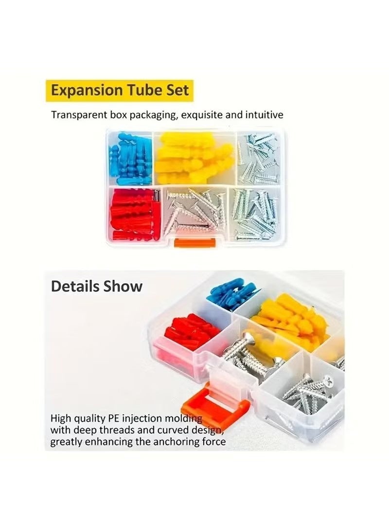 60Pcs Drywall Anchors and Self Tapping Screws Assortment Kit, Different Sizes of Wall Plugs and Screws Set with Organizer Box, self Drilling Anchor for Hollow Wall Hanging - Image 2