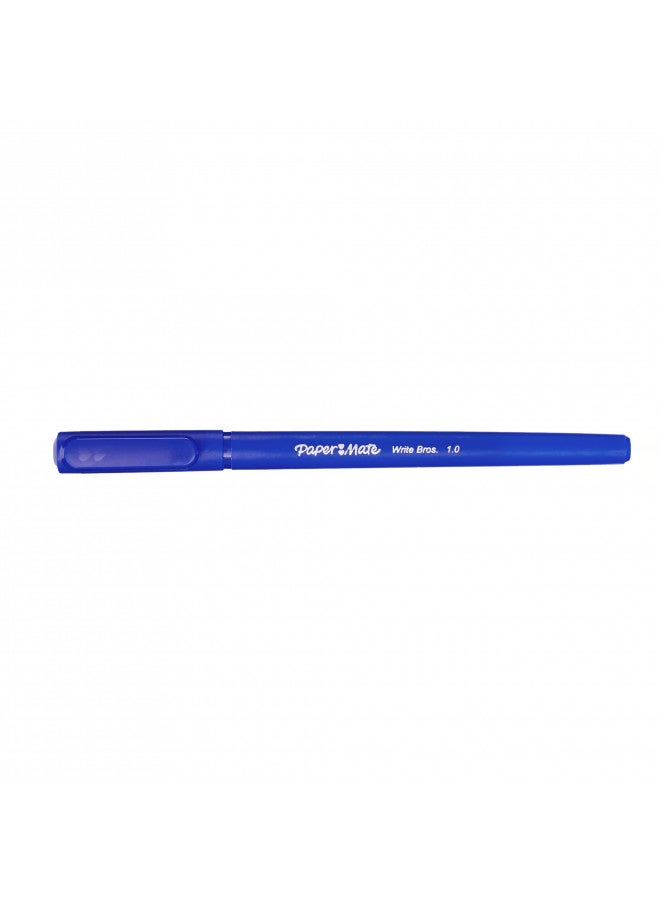 Paper Mate Write Bros Ballpoint Pens, Medium Point (1.0mm), Blue, 12 Count (3311131) - Image 2