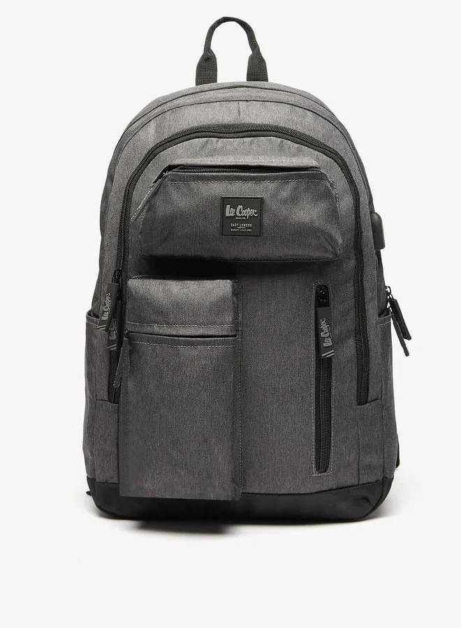 لي كوبر Boys Solid Backpack with Adjustable Straps and Zip Closure - 32x15x47 cm
